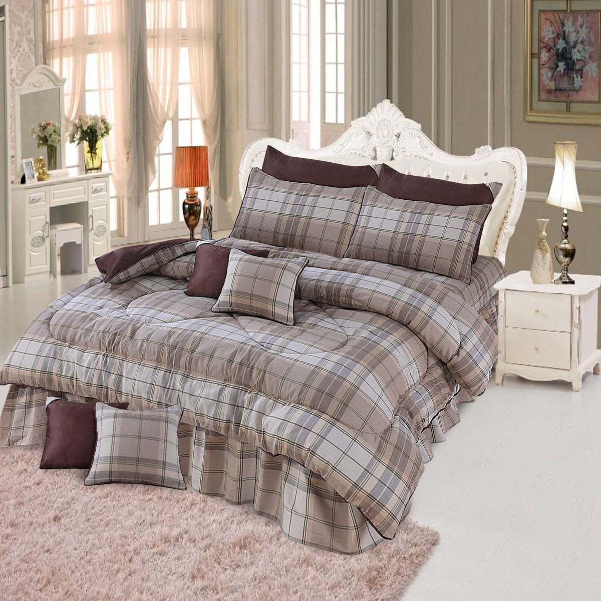 10 PCS SET ROYAL TWIST quilted bridal set