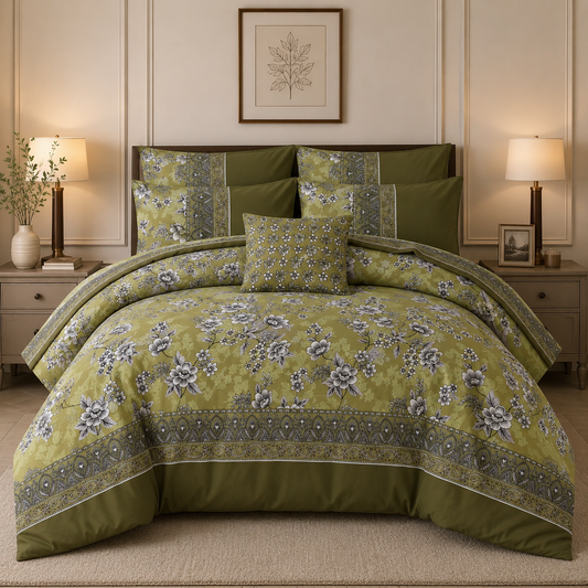 Premium Summer King Size Comforter Set - 7-Piece