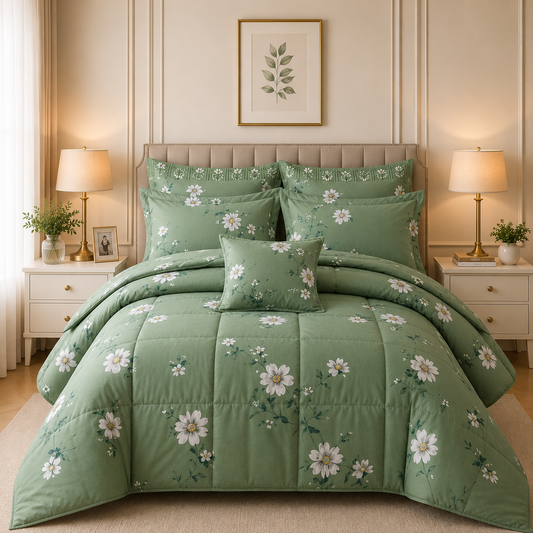 Premium Summer King Size Comforter Set - 7-Piece