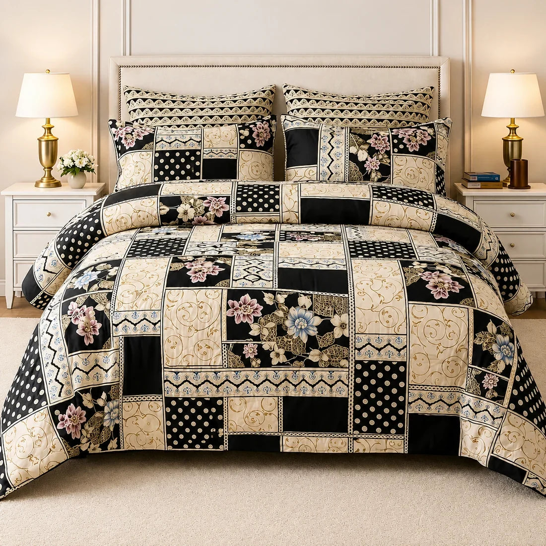 Premium Summer King Size Comforter Set - 7-Piece